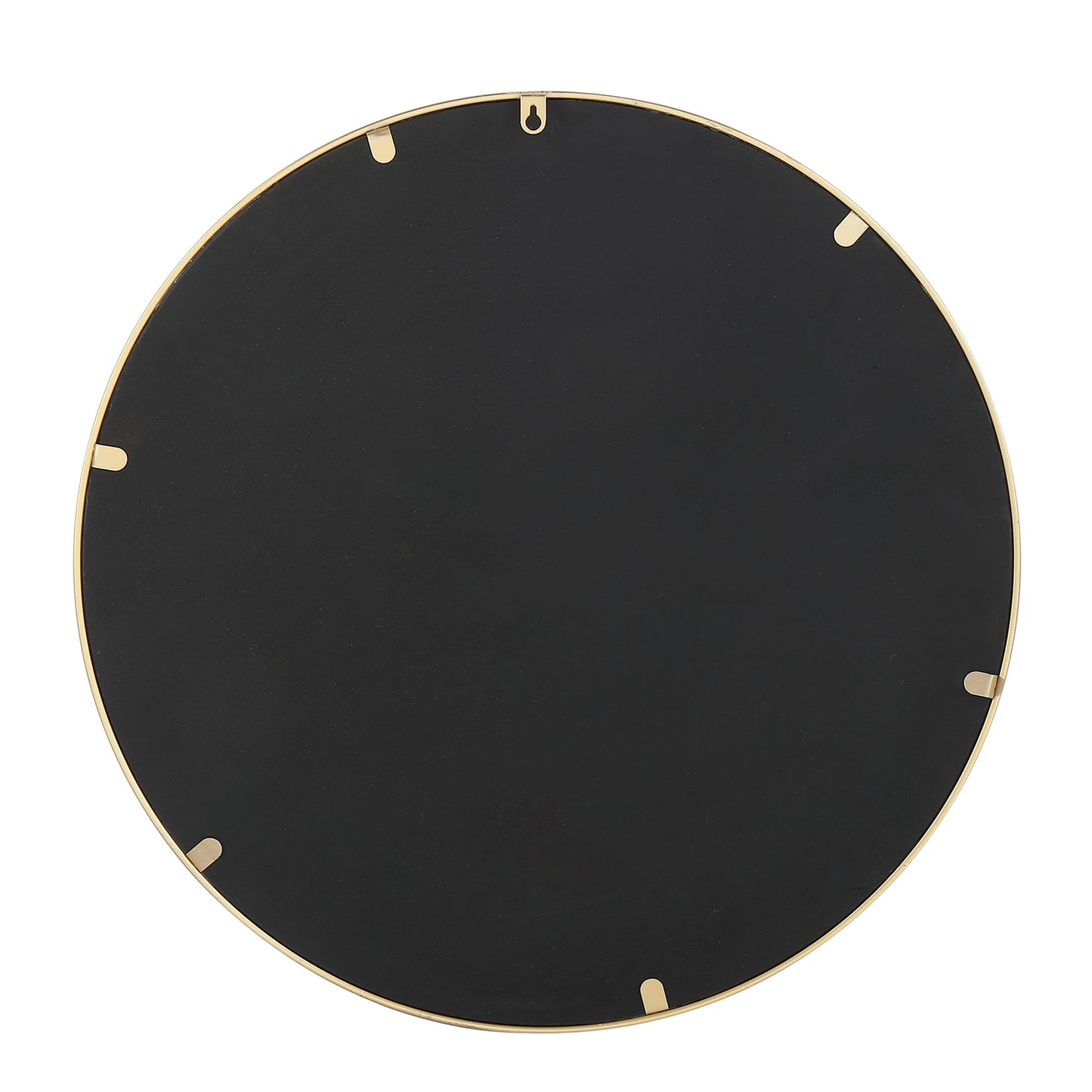 MacLuu Gold Modern Geometric Round Metal Wall Mirror