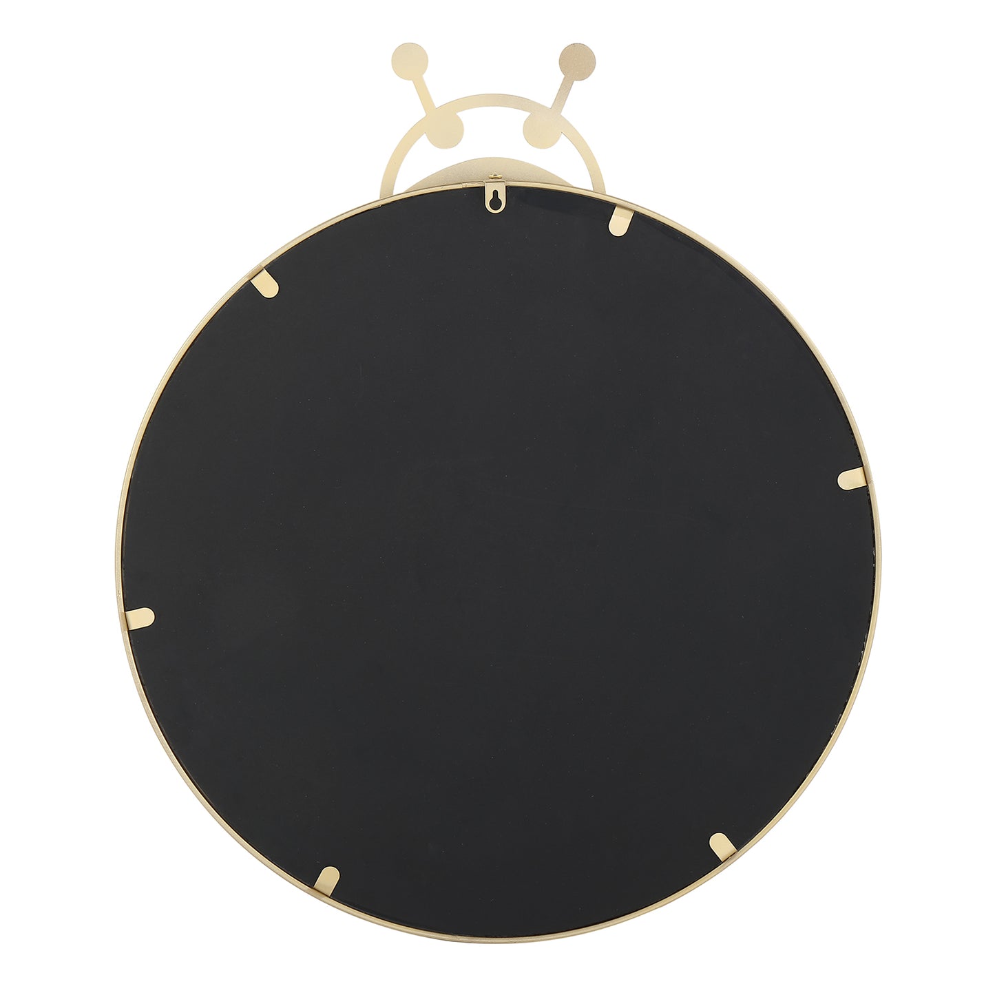 MacLuu Ladybug Shape Round Metal Wall Mirror