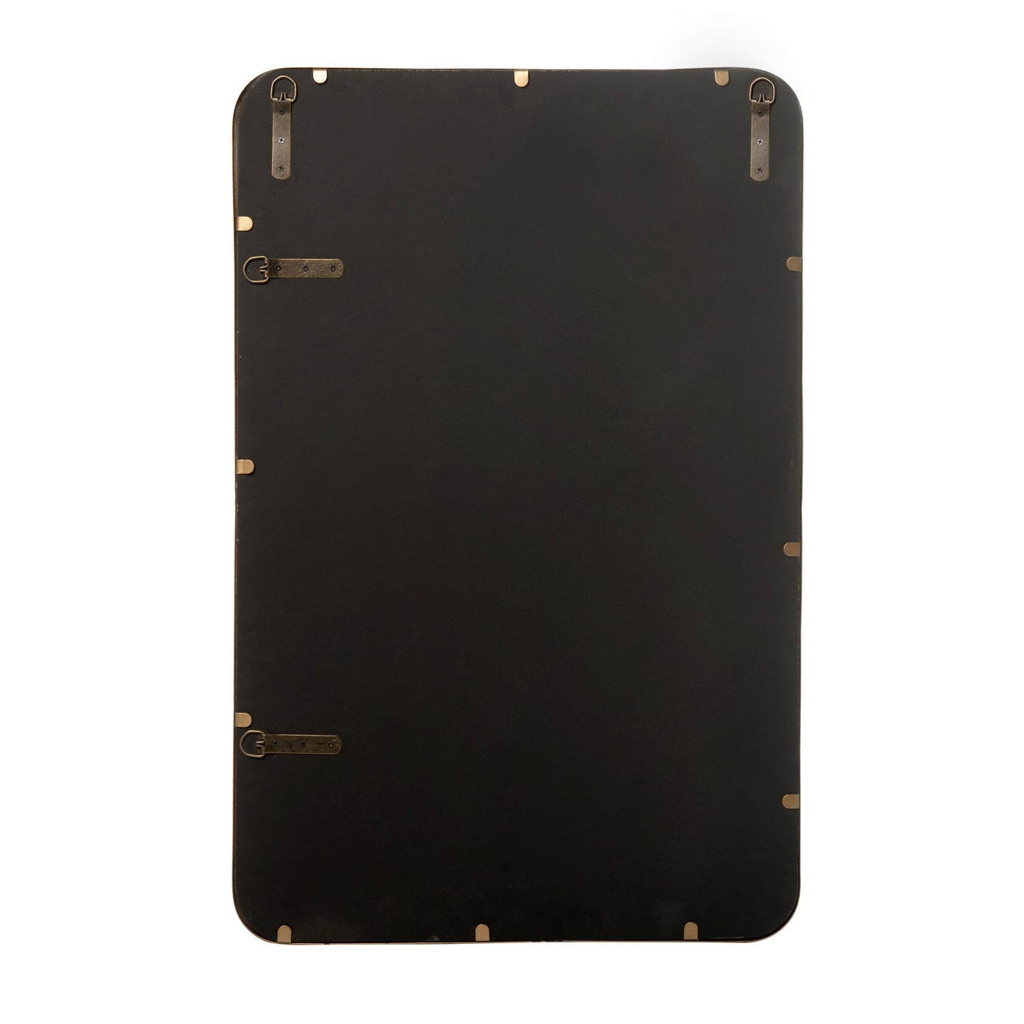 MacLuu Rectangle Rounded Corner Metal Wall Mirror