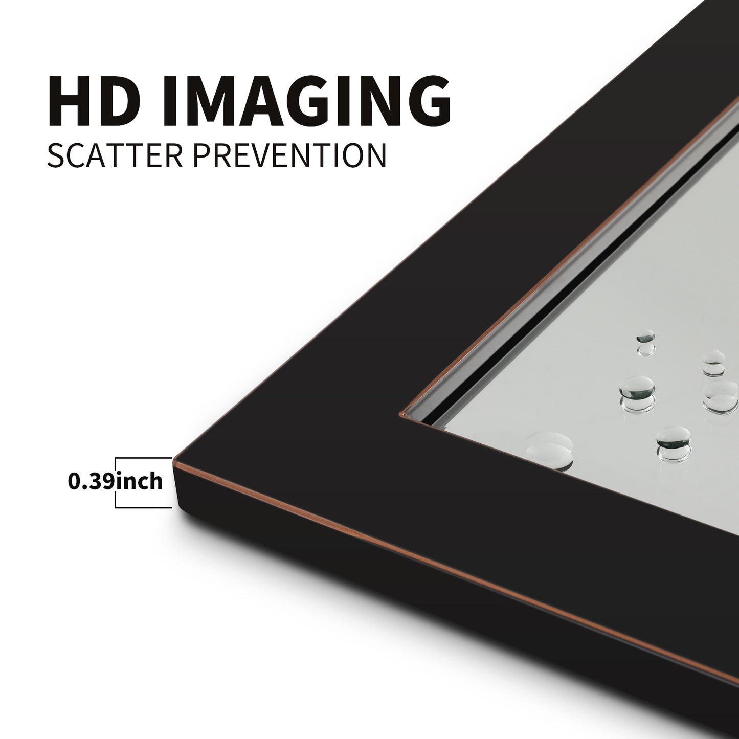 MacLuu Rectangle Oil Rubbed Bronze Black Metal Wall Mirror