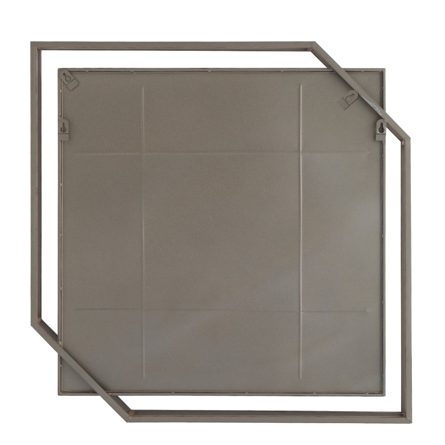 MacLuu Industrial Antique Wall Mirror in Geometric Frame