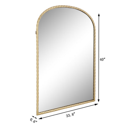 MacLuu Arch Metal Wall Mirror with Rounded Edge