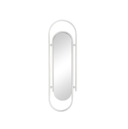 MacLuu Long Wall Mirror Silver Clip Shaped