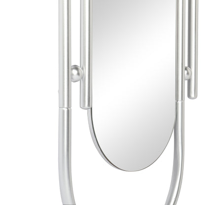 MacLuu Long Wall Mirror Silver Clip Shaped