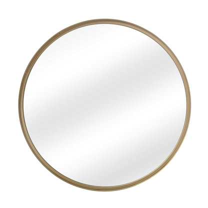 MacLuu 30" Round Metal Wide Frame Wall Mirror