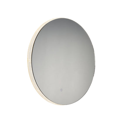 MacLuu 24" Touch Dimmable Anti-Fog Frameless Round LED Wall Mirror
