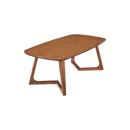 MacLuu Scandinavian Rectangle Solid Wood Coffee Table