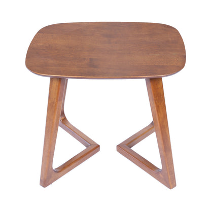 MacLuu Scandinavian Rectangle Solid Wood End Table