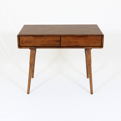 MacLuu Mid Century Solid Wood Writing Desk with Drawers